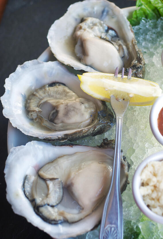 Oysters Fresh, locally sourced Oysters served on the half shell